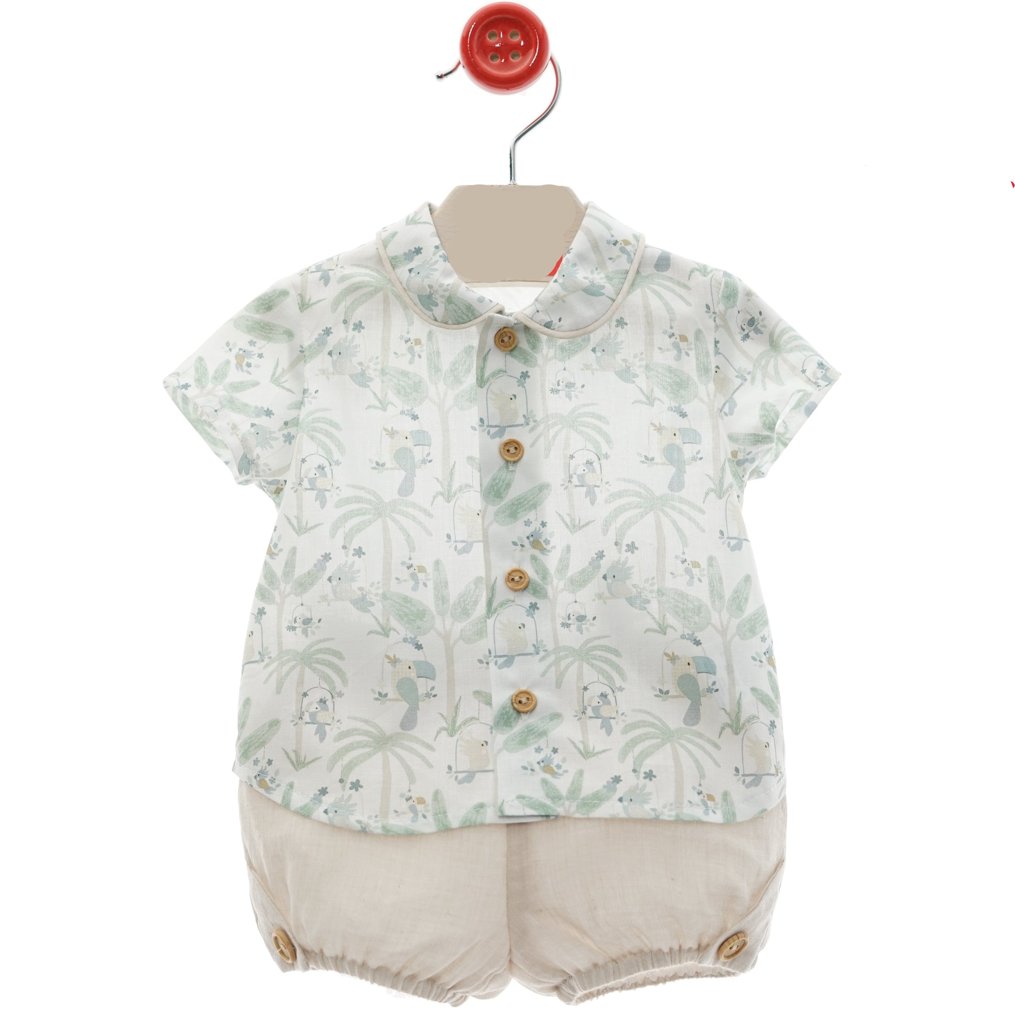 Conjunto Niño Bali - Verde Empolvado