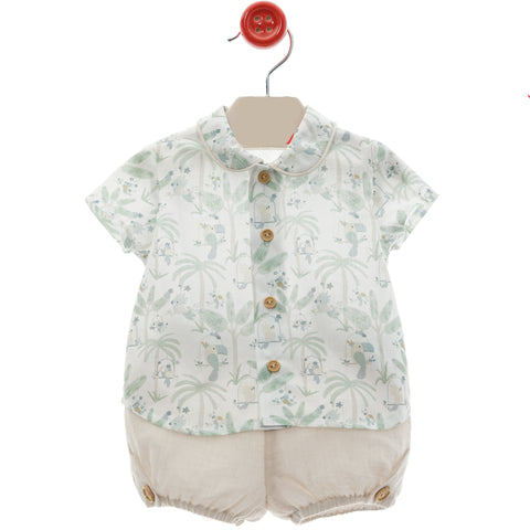 Conjunto Niño Bali - Verde Empolvado