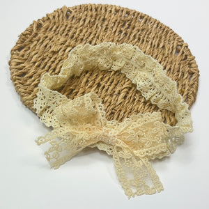 Vincha Encaje Lazo - Ivory