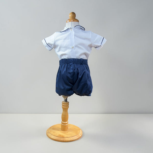 Conjunto Niño Smock Rombos - Marino