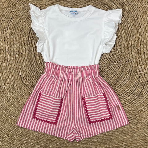 Conjunto Short Fresa Blanco