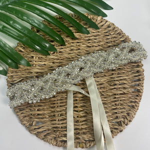 Diadema Nudo - Cristales Beige