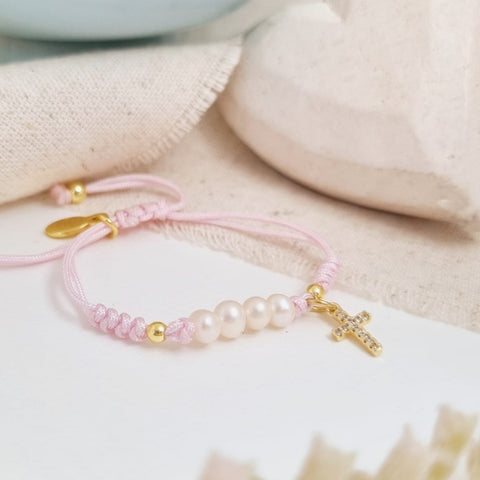 Brazalete - Blessing Cruz Rosado