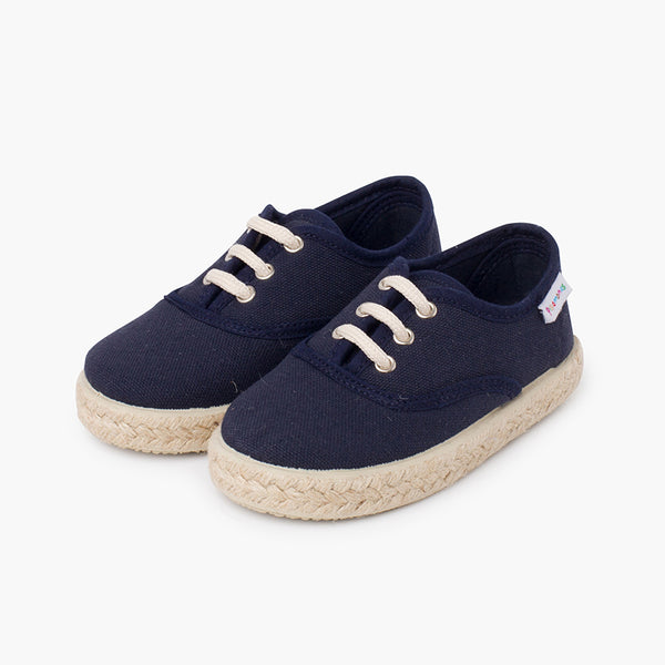 Zapatillas Lona Cordones - Azul Marino