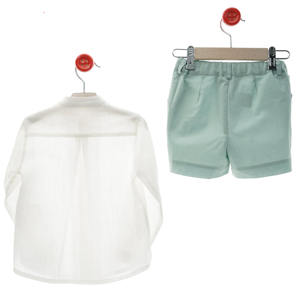 Conjunto Niño Bermuda Madeira - Verde Empolvado