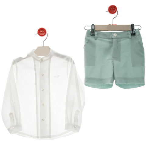 Conjunto Niño Bermuda Madeira - Verde Empolvado