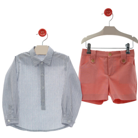 Conjunto Niño Bermuda Bora Bora - Coral