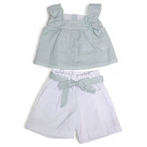 Conjunto Niña Rayas Niza - Verde
