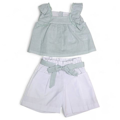 Conjunto Niña Rayas Niza - Verde