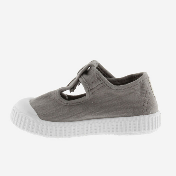 Zapatillas Gris Abiertas con Velcro