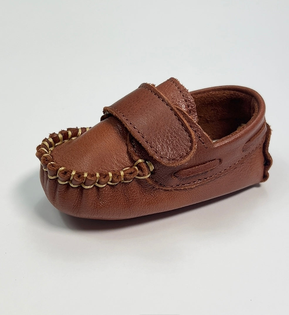 Mocasines Velcro Bebé - Marrón