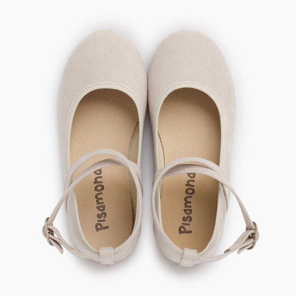 Merceditas Ante Tira Cruzada - Beige