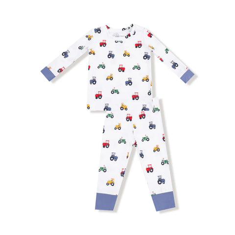 Pijama Mini Tractores - Blanco
