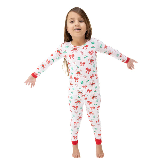 Pijama Manga Larga Navidad - Lazos & Candy Canes