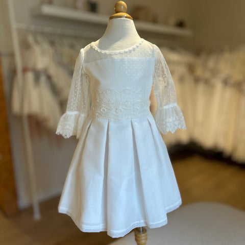 Vestido Blanco Encaje Grande