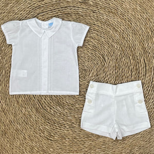 Conjunto Plisado - Blanco/Blanco