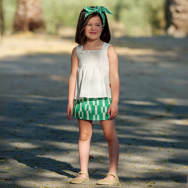 Conjunto Niña Taneka Falda - Verde