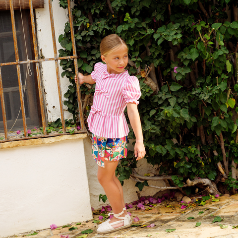 Conjunto Niña Estampado - Fresa