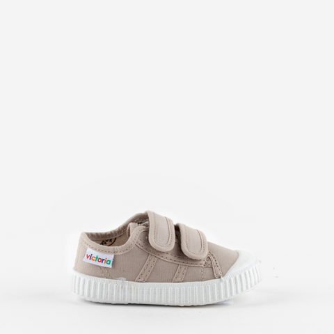 Zapatillas Doble Velcro Beige