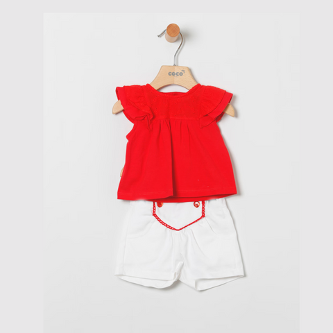Conjunto Niña Short Portofino - Rojo