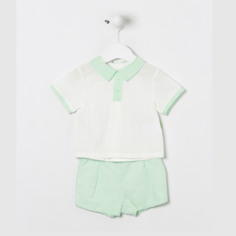 Conjunto Niño Rayas Niza - Verde