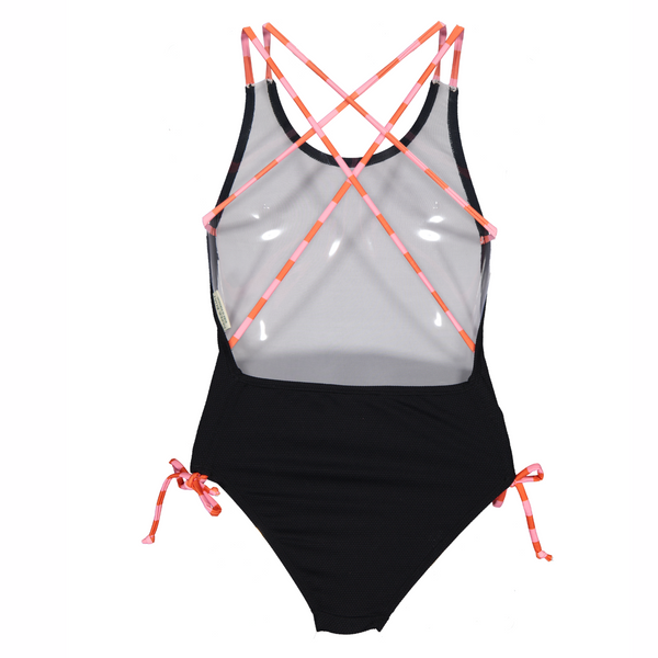 Vestido de Baño - Rayas Negro