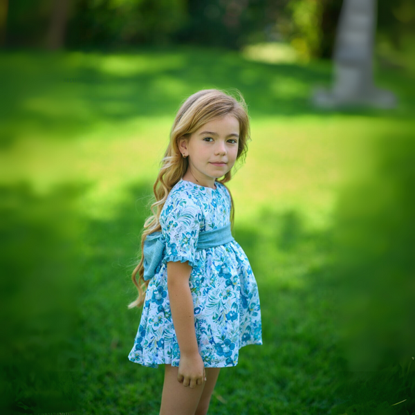 Vestido Bebé Flores - Verde