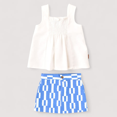 Conjunto Niña Taneka Falda - Azul