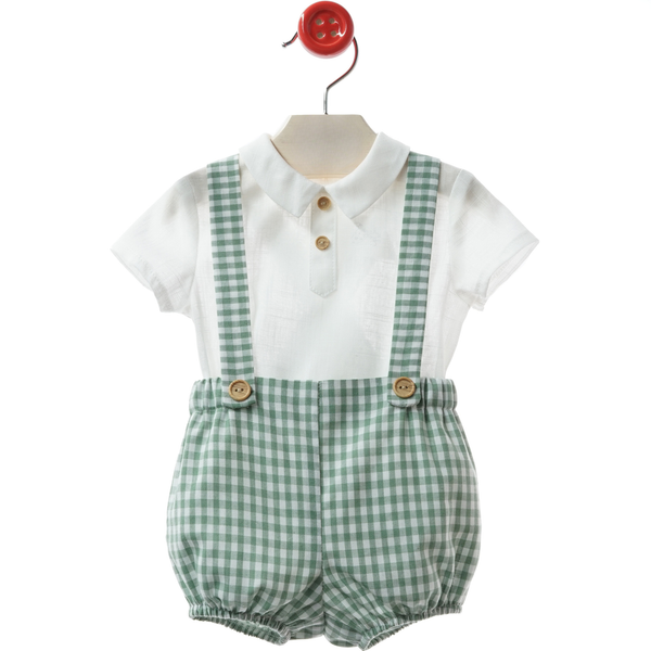 Conjunto Niño Tirantes Turín - Verde Empolvado
