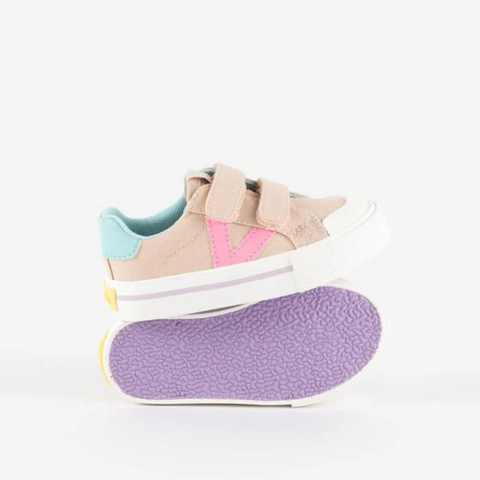 Zapatillas Doble Velcro Tribu Neón - Rosa