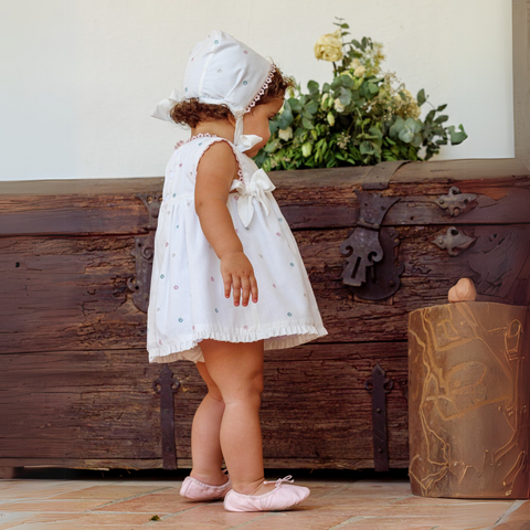 Vestido Topo Perforado - Rosa