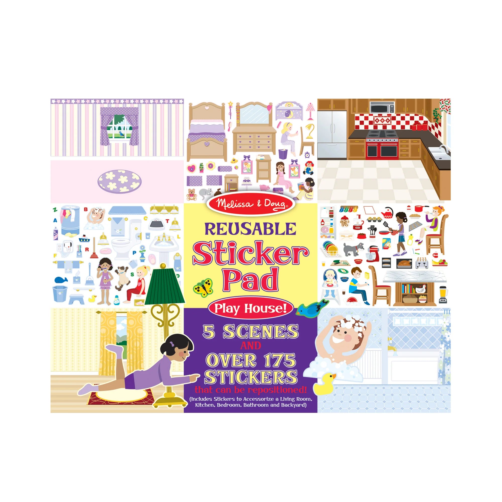 Sticker Pad Reutilizable - Juega a La Casa!