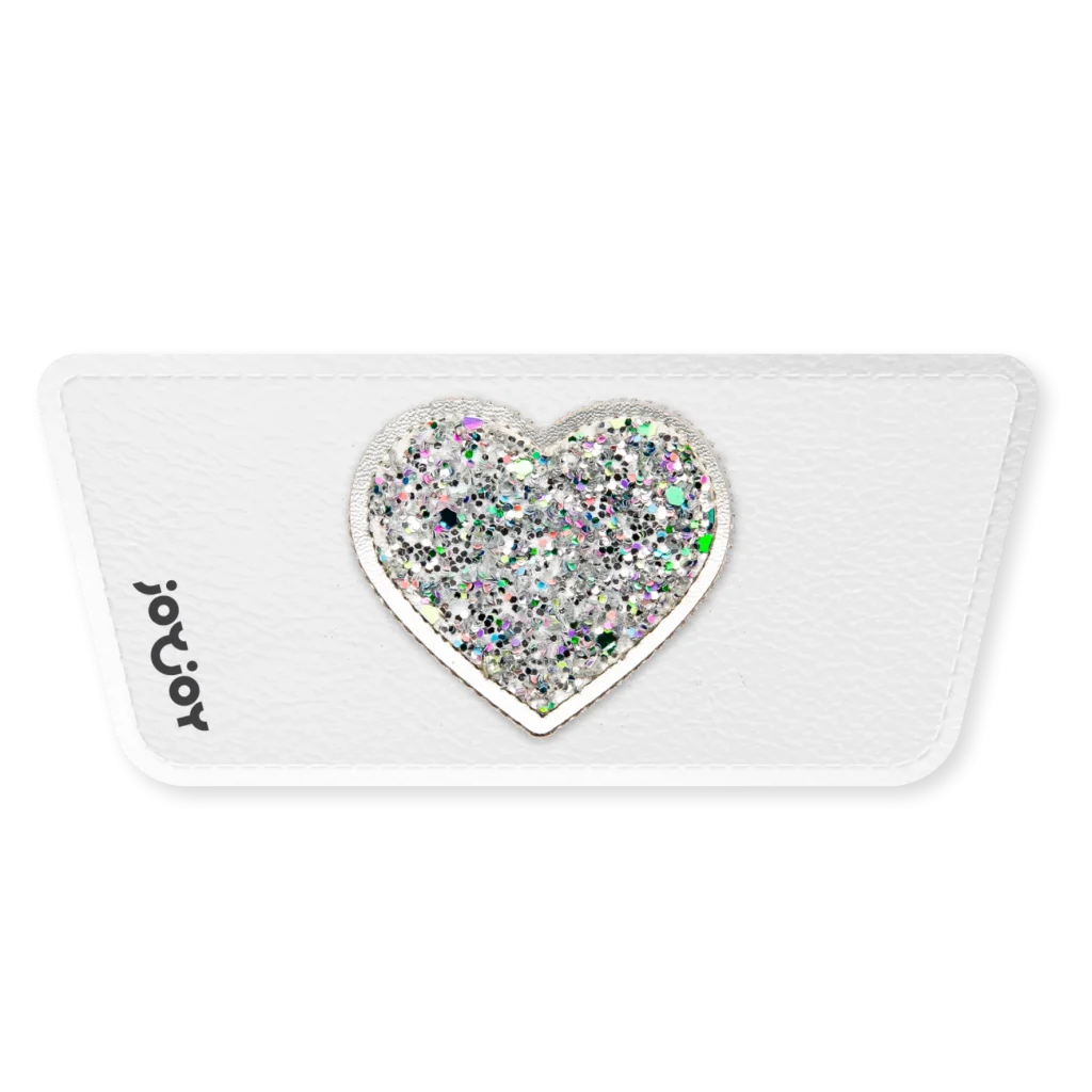 Snaps de Zapatilla Básica - Corazón Plateado