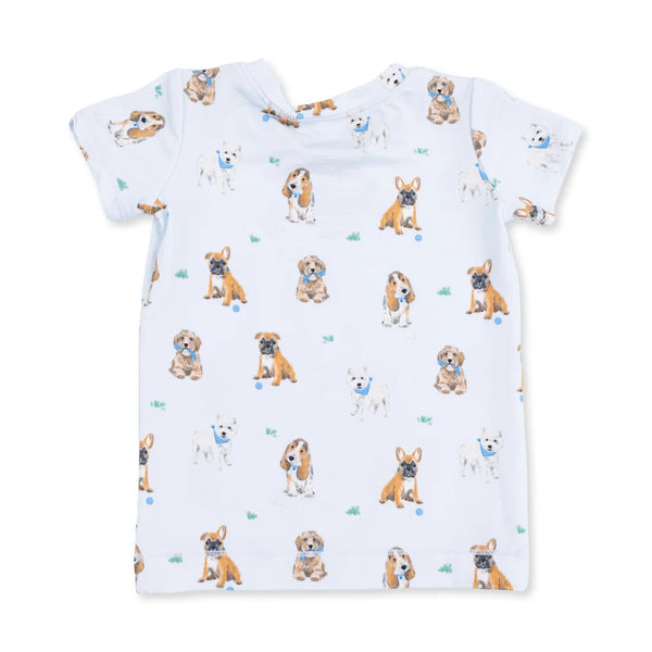 Pijama Manga Corta - Perros Amigos Azul