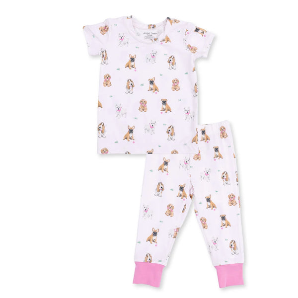 Pijama Manga Corta - Perros Amigos Rosado