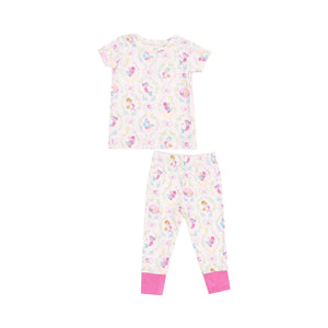 Pijama Manga Corta Sirenas - Rosado