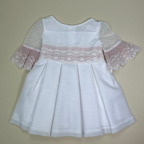 Vestido Blanco Encaje Maquillaje