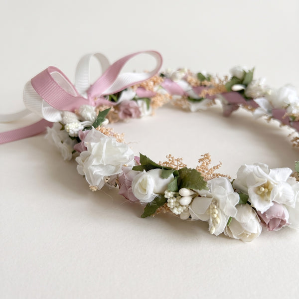 Corona de Flores - Rosa Viejo