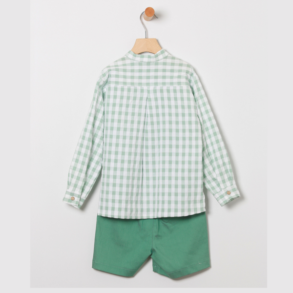 Conjunto Niño Camisa Cuadros Marsella - Verde