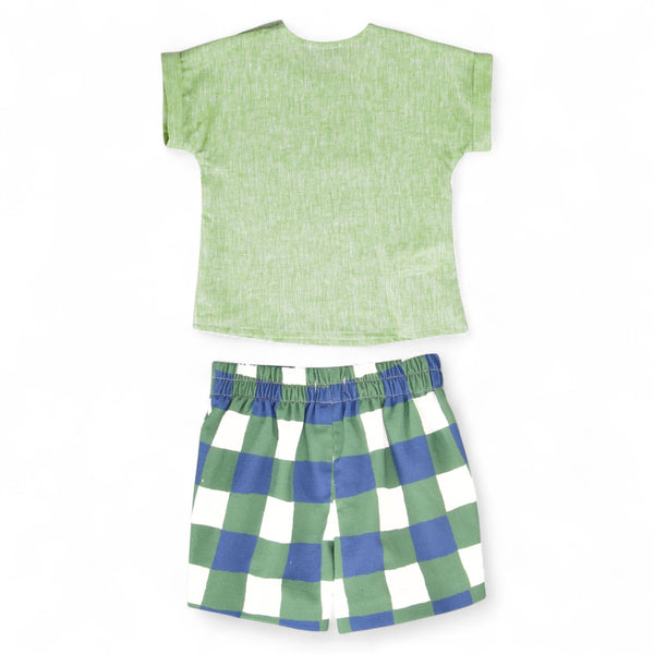 Conjunto Niño Cuadros - Verde