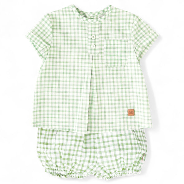Conjunto Niño Vichy - Verde