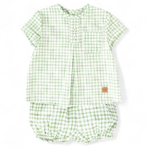 Conjunto Niño Vichy - Verde