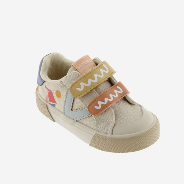 Zapatillas Multicolor Doble Velcro - Beige