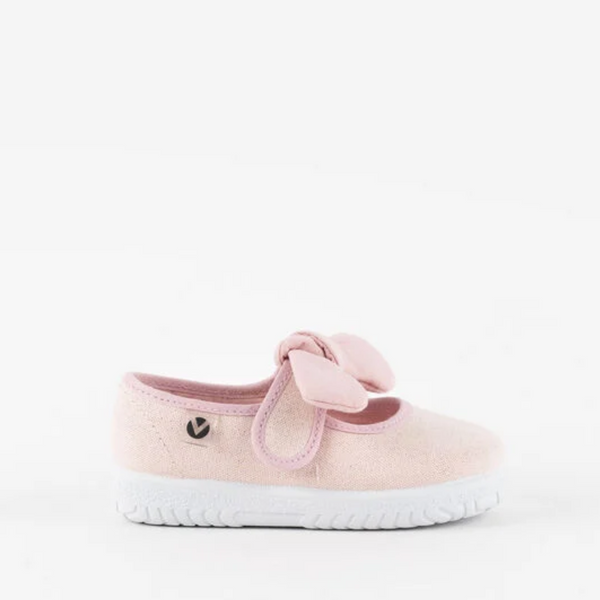 Zapatilla Mercedita Lona Lazo Rosa