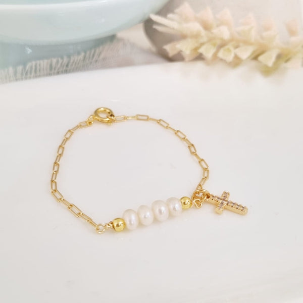 Brazalete - Mini Paper Clip Cruz