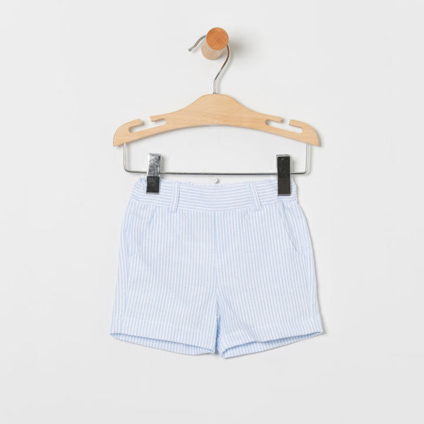 Conjunto Niño Rayas Nimes - Celeste