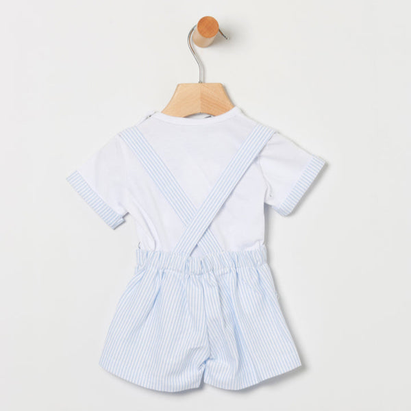 Conjunto Niño Peto Nimes - Celeste