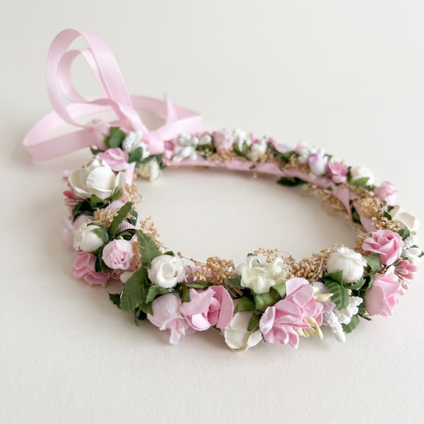 Corona de Flores - Rosado