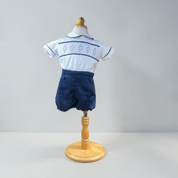Conjunto Niño Smock Rombos - Marino
