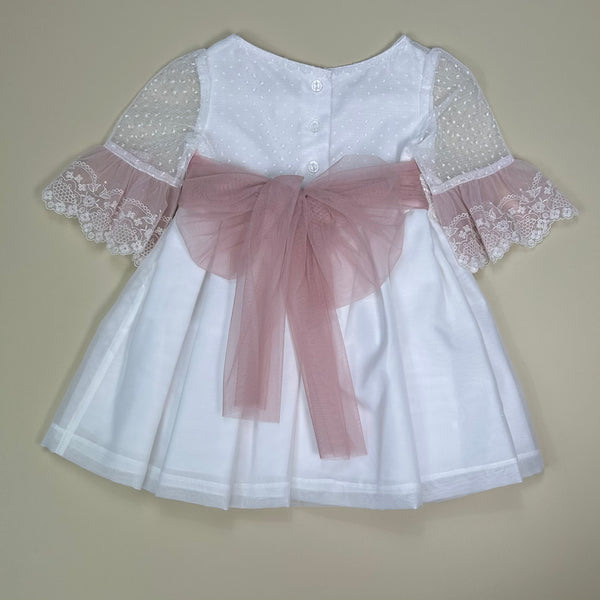 Vestido Blanco Encaje Maquillaje
